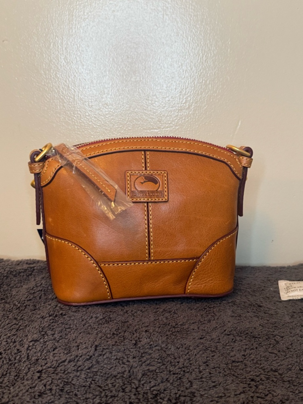 Dooney & Bourke Natural Florentine Mini Domed Crossbody